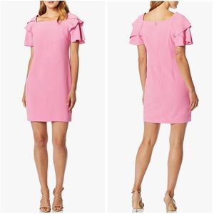 Trina Turk Wander Ruffled Sleeve Sheath Dress